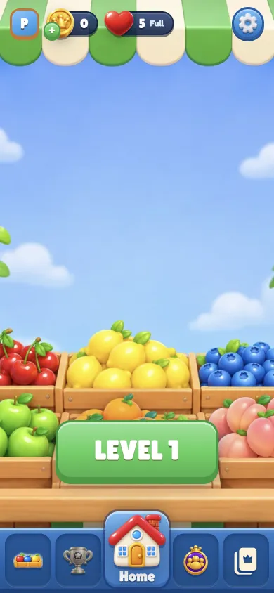 The fruit look's home screen