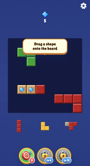 Ein Block-Puzzle aus einer Vorlage
