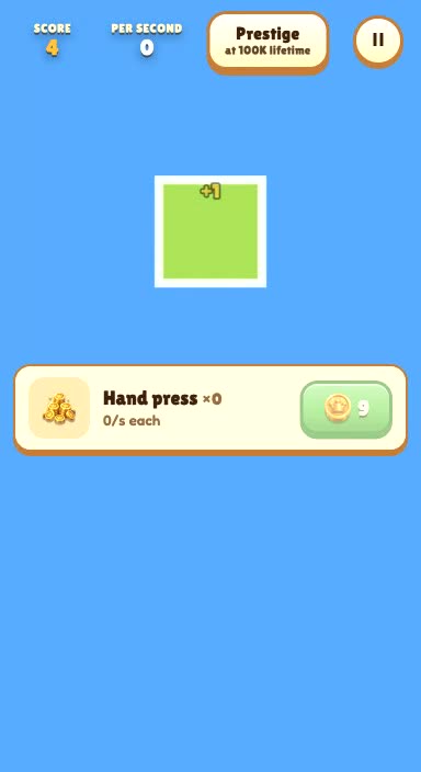 Idle clicker — Simulation game template
