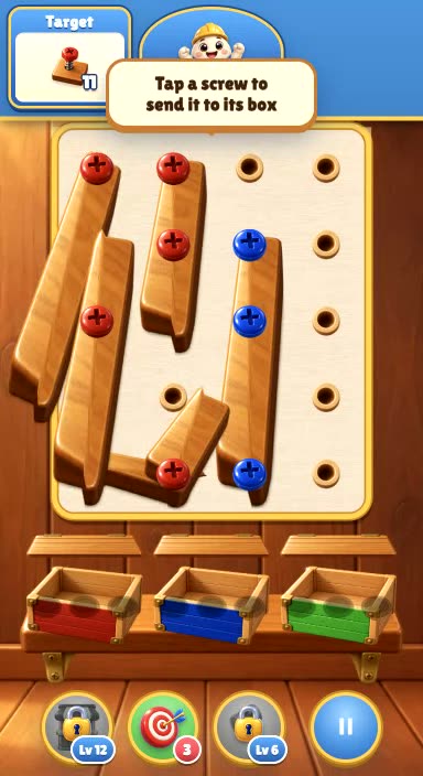 Screw jam — Puzzle game template