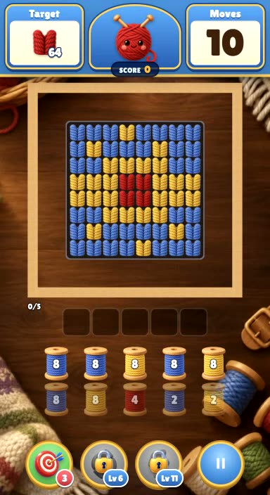 Yarn loop — Puzzle game template