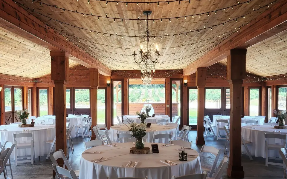 Lobby seating under timber beams