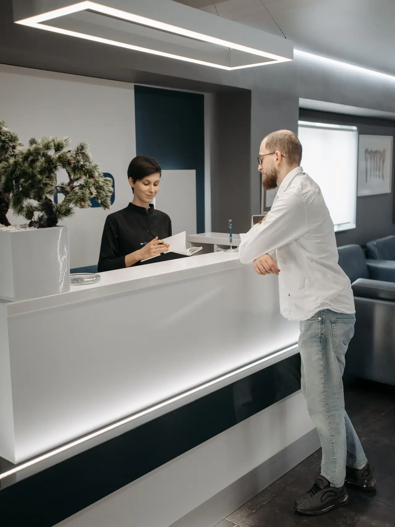 Bridgelight front desk where neighbors check in