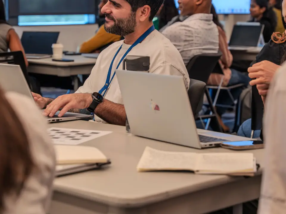 Workshop group at laptops