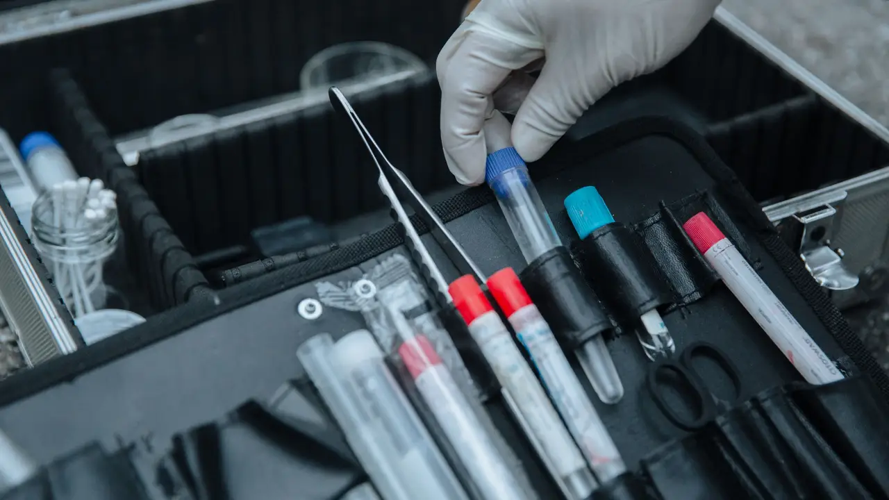 Field kit of sample tubes prepared before a monitoring day