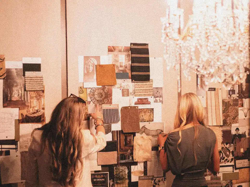 Designers working on a mood board