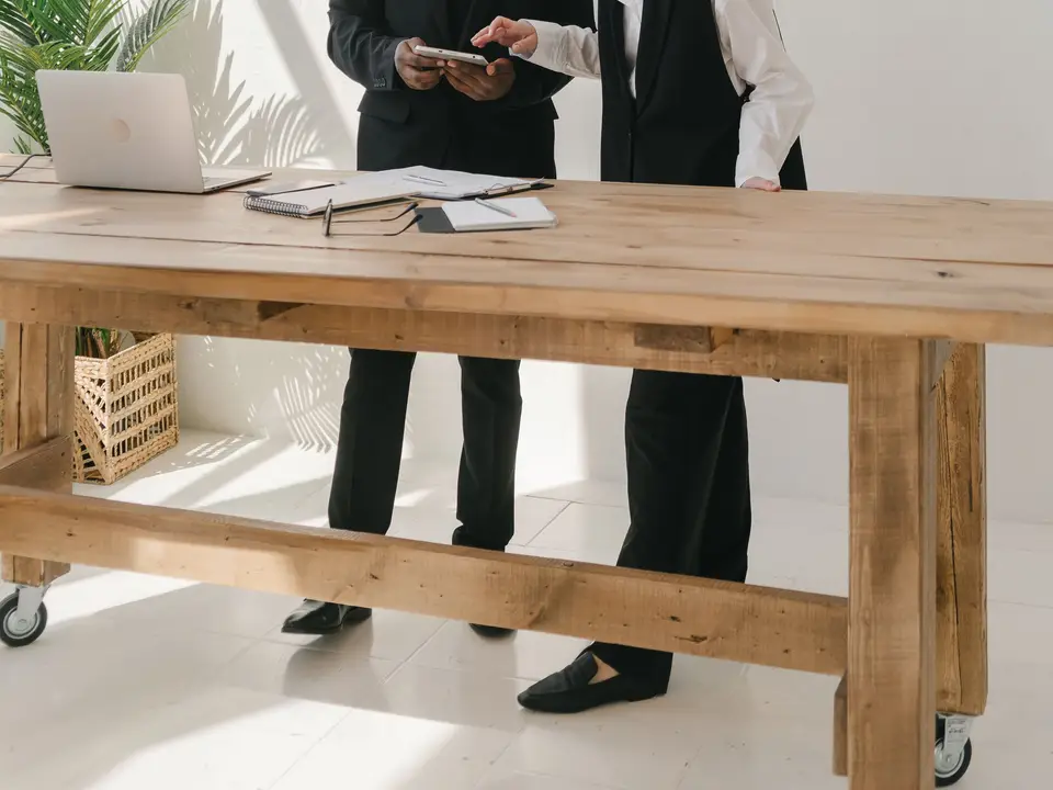 Executive handshake after a leadership interview