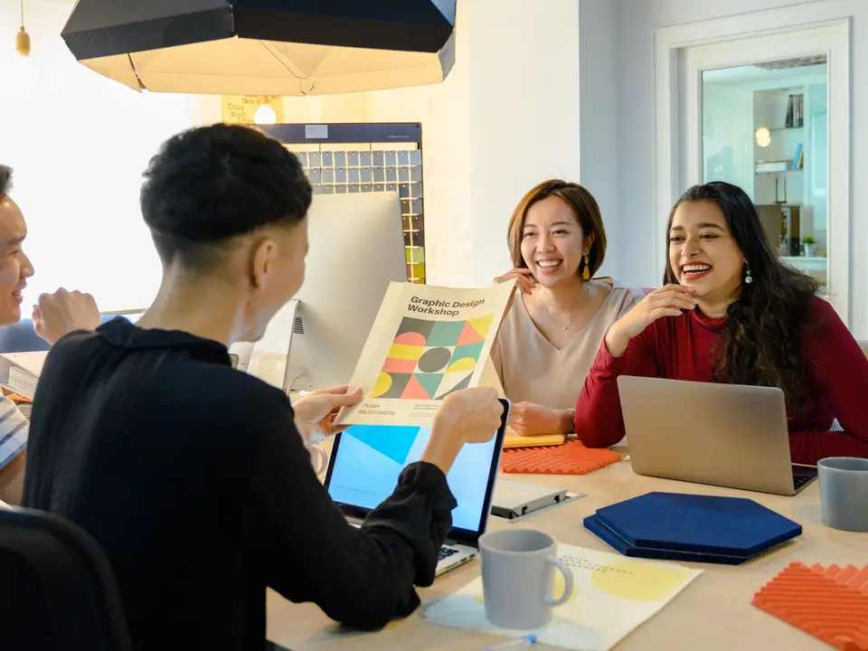 Consultants on a video call with a board committee