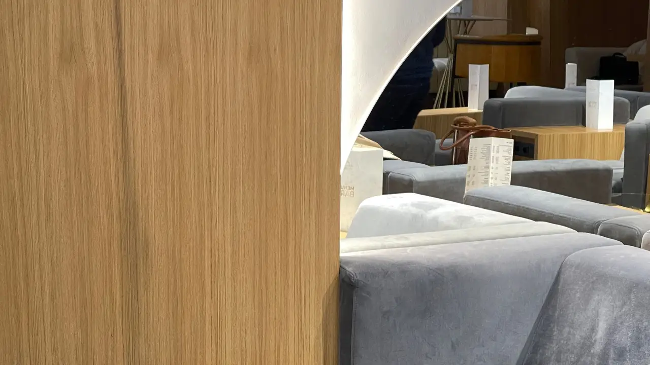 Gray sofas and coffee tables on the showroom floor
