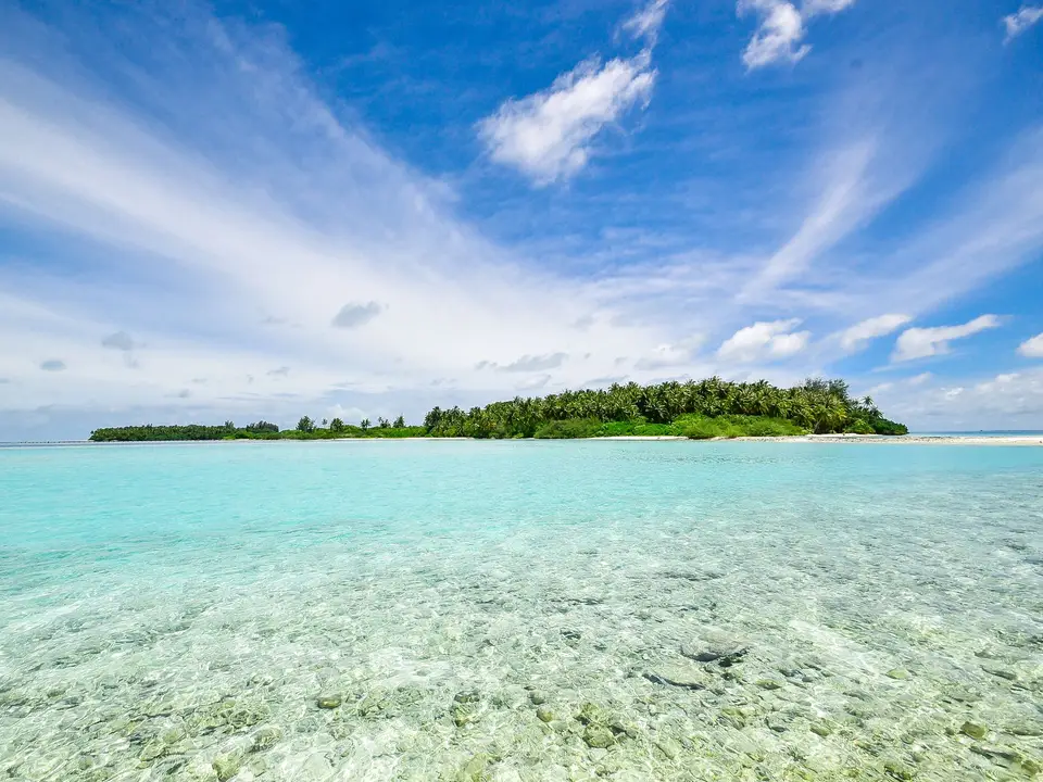 Glamping tent interior with bed