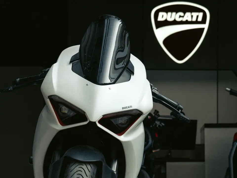 Standard motorcycle in a showroom