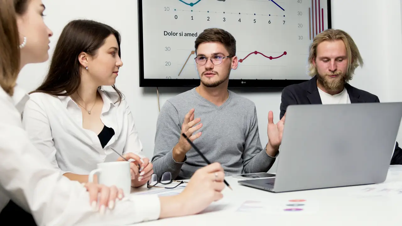 Recruiting partners in a conference room intake meeting
