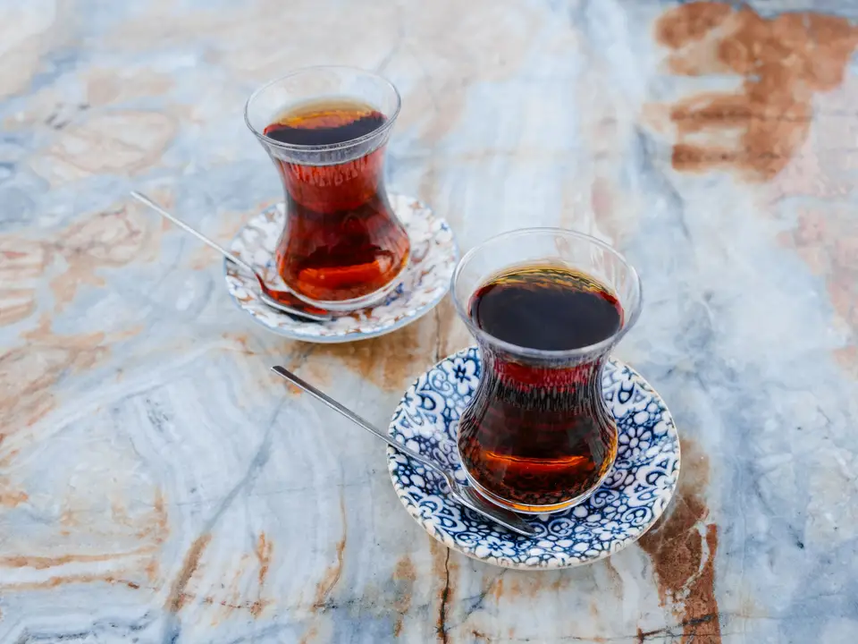 Tea glass illustration