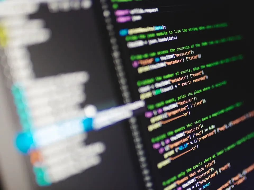 JavaScript code on a dark editor