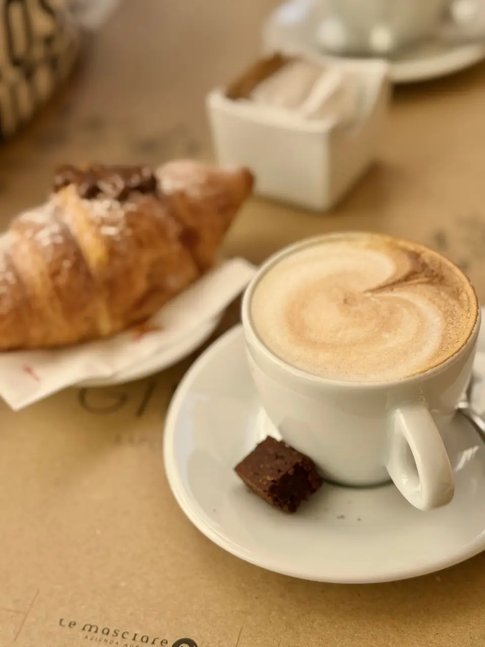 Cappuccino and croissant