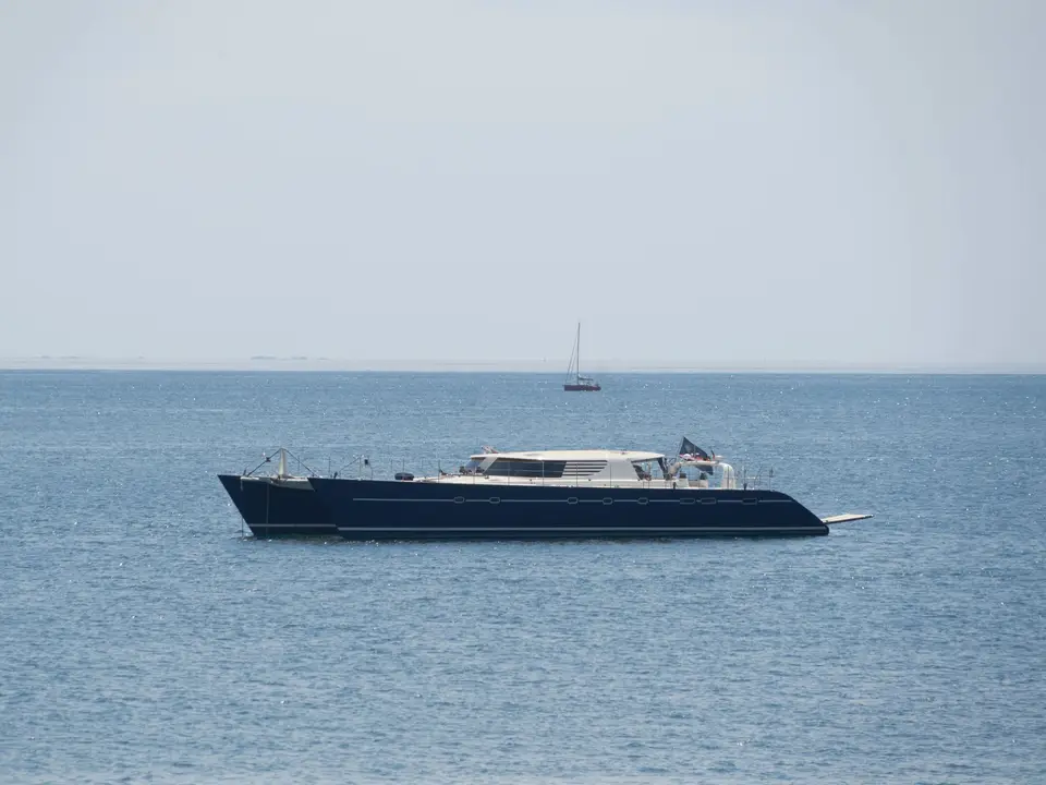 Skipper at the helm
