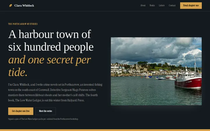 Mia Chen website template preview