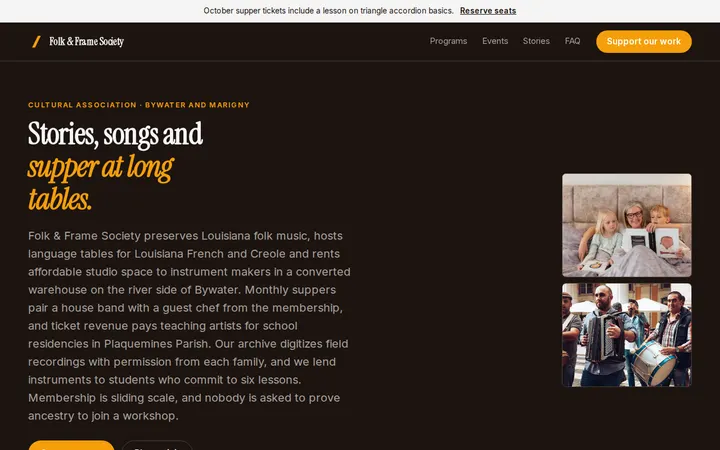 Cultural Association website template preview