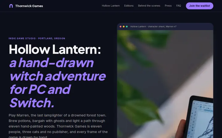 Gaming Studio website template preview