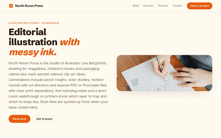 Illustrator Portfolio website template preview