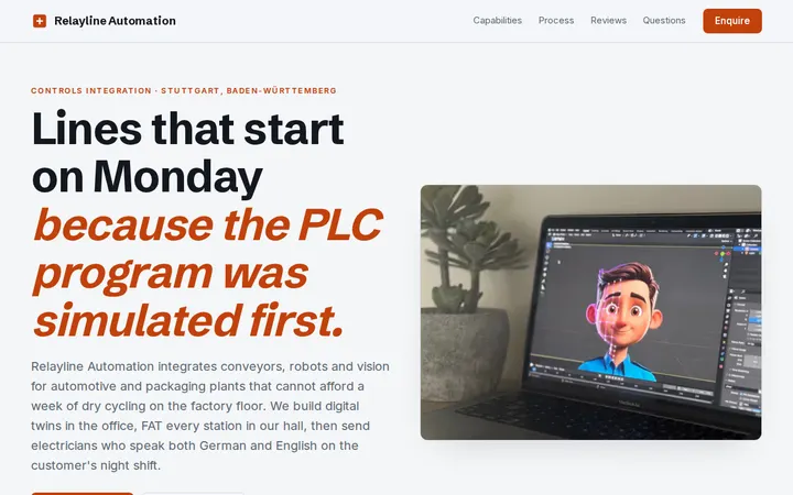 Industrial Automation Company website template preview