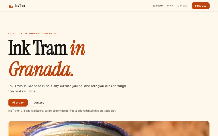 Ink Tram website template preview