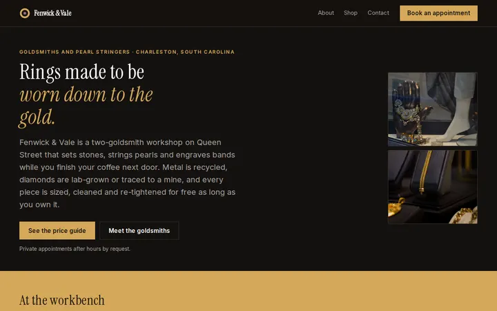 Jewelry Store website template preview