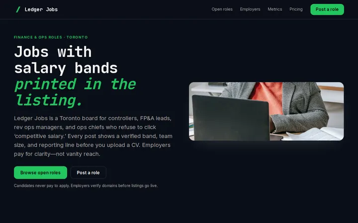 Job Board website template preview