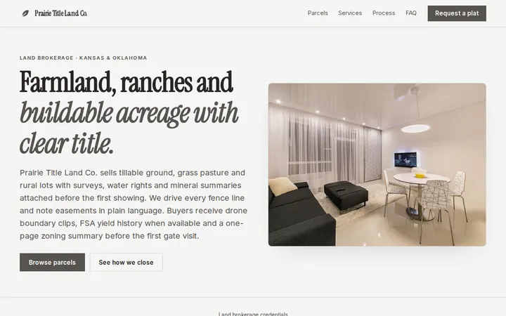 Land Sales Agency website template preview