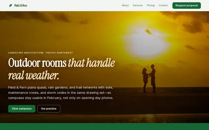 Landscape Architecture Firm website template preview