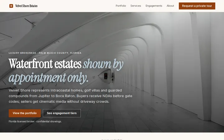 Luxury Property Agency website template preview