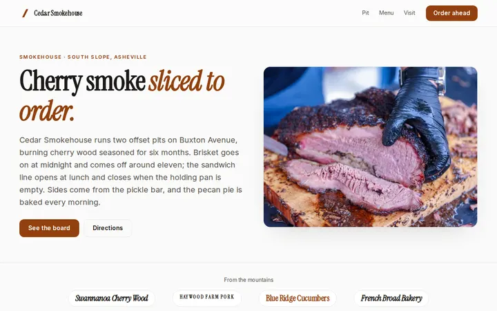 Meal Delivery Service website template preview