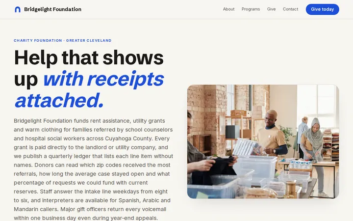 Night Bus Fund website template preview