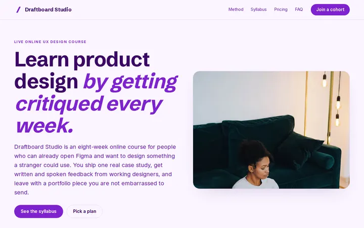 Online Course website template preview