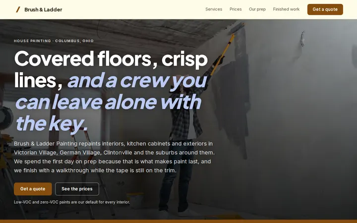 Painting Company website template preview