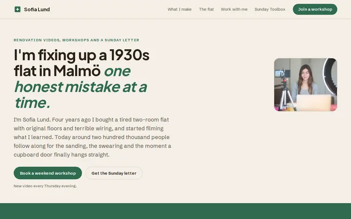 Personal Brand website template preview