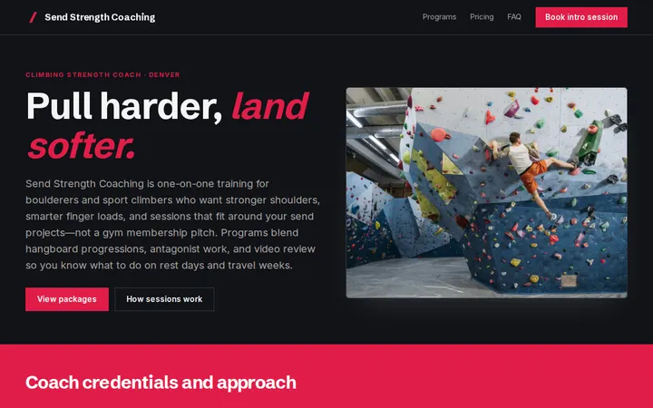 Personal Trainer website template preview