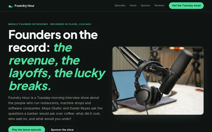 Podcast website template preview
