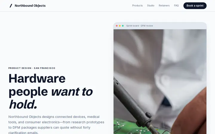 Product Design Studio website template preview