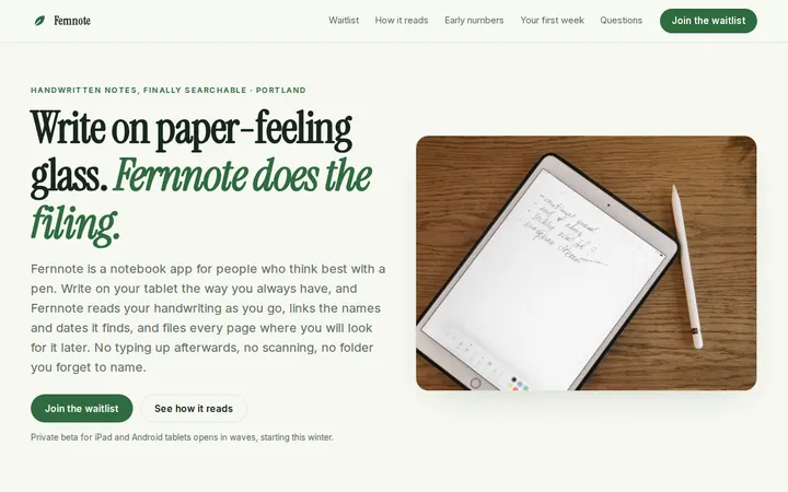 Product Waitlist website template preview
