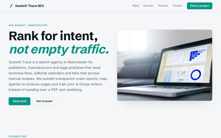 SEO Agency website template preview