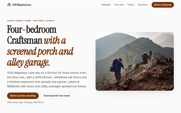 Harbor Row website template preview