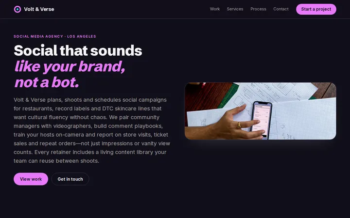 Social Media Agency website template preview