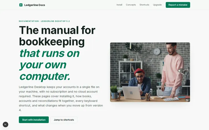 Software Documentation website template preview