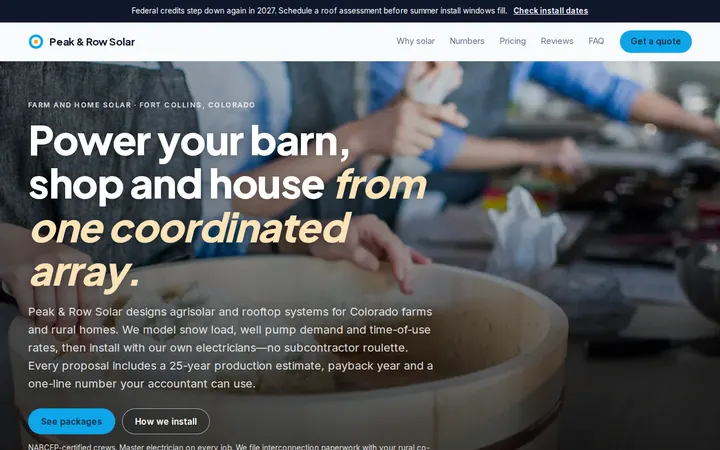 Solar Energy Company website template preview