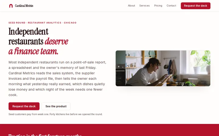 Startup Pitch website template preview