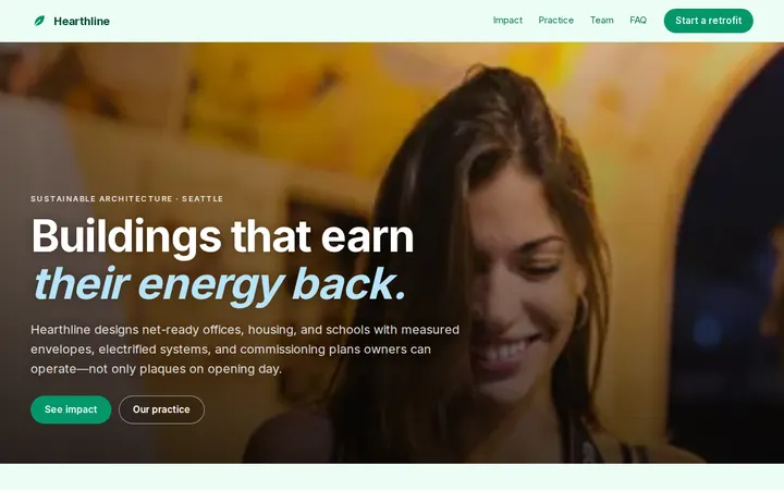 Sustainable Architecture Firm website template preview