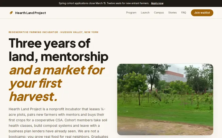 Sustainable Farming Project website template preview