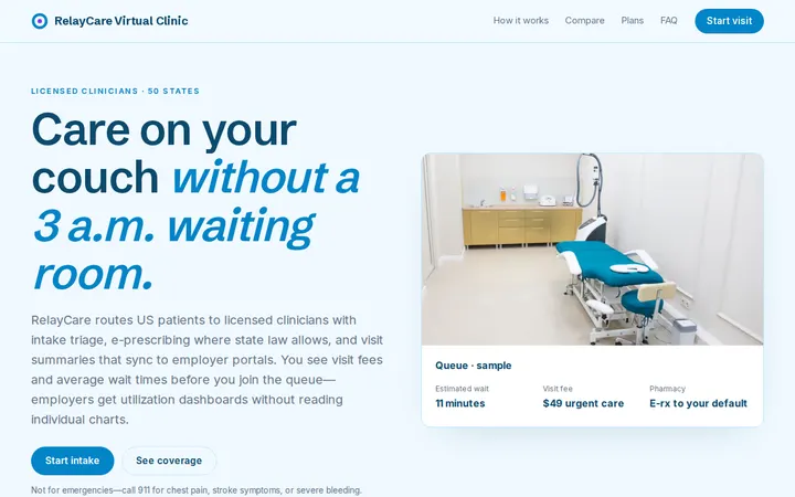 Telemedicine Platform website template preview