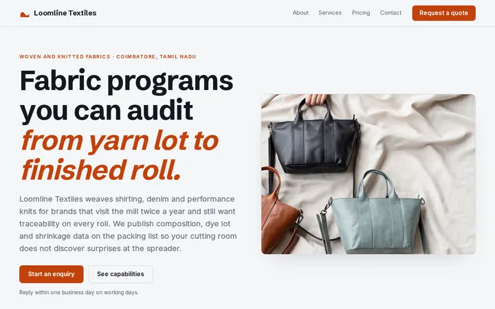 Prism Optics website template preview